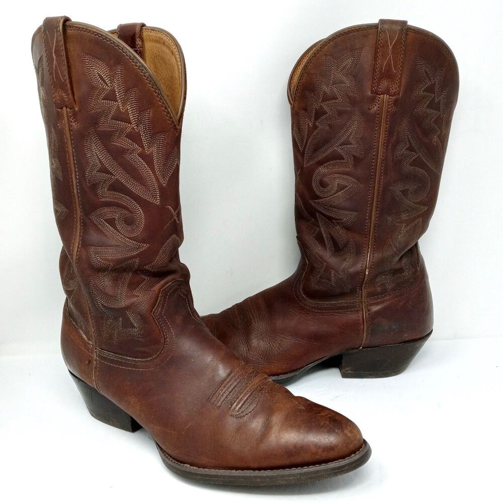 Twisted X Mens Brown Leather Cowboy Boots Size US 11 Western Round Toe
